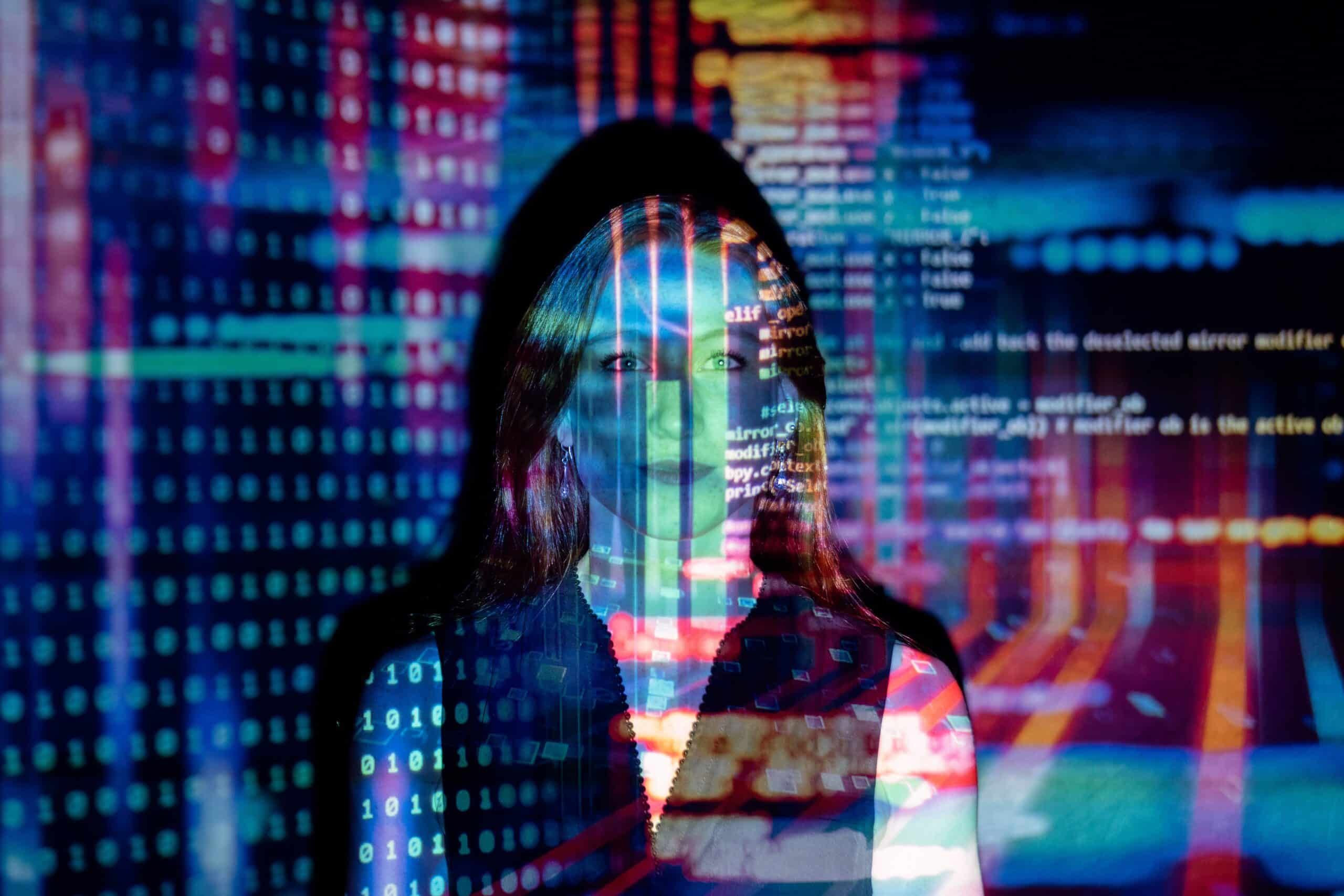 Person with projector on them, Cybersecurity, Ransomware Protection for DLP